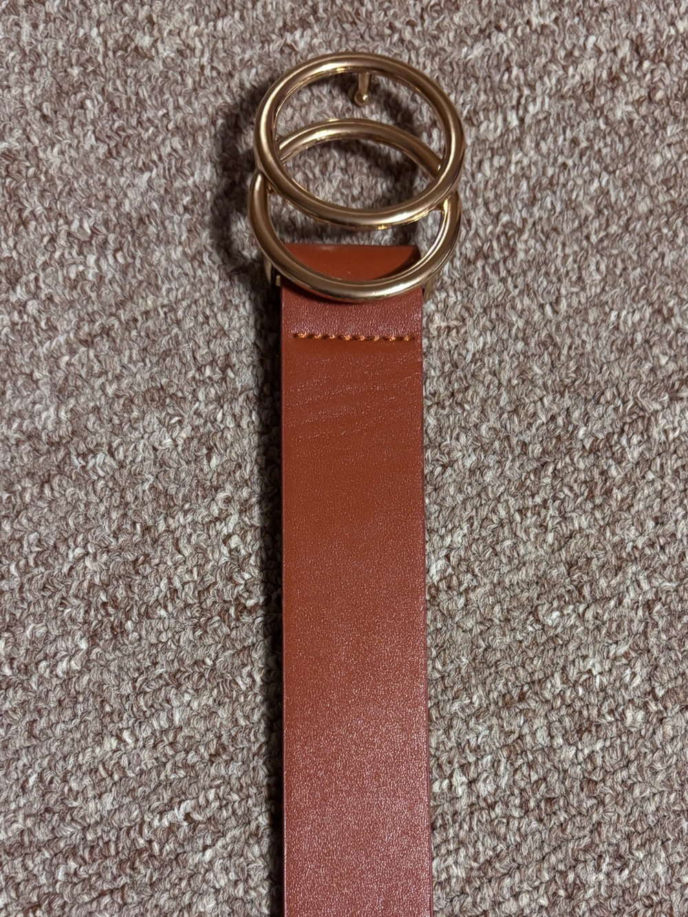 Brown Belt with gold buckle